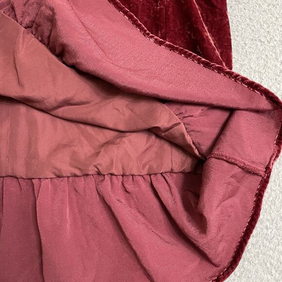 J. Crew Sleeveless Deep Red Velvet Peplum Top Sleeveless Tank Size 14 Christmas - Picture 4 of 9
